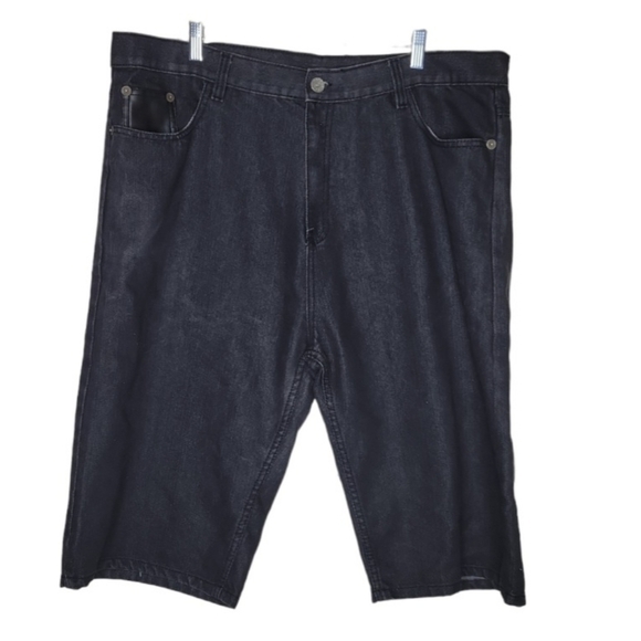 Vintage COOGI Men's Shorts Charcoal Denim w/ Gold Embroidery Size 42 - Picture 4 of 6